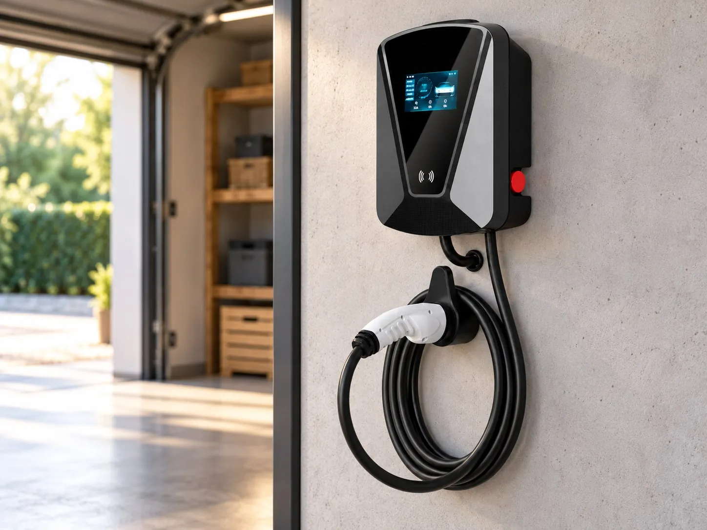 MOLZEX EVL Series wallbox in a home garage